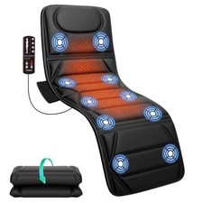 Full Body Massage Mat with Heat, 10 Motors Vibration Pad for Back & Legs