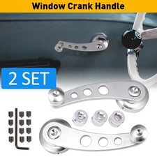 2set Silver Truck Manual Billet Window Crank Aluminum Handle Winder With Knob 2set Silver Truck Manual Billet Window Crank Aluminum Handle Winder With Knob