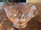Vintage Hazel Atlas Florentine #1 Ruffled Pink Depression Glass Creamer