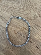 Jaxxon 4mm, 925 Sterling Silver Rope Bracelet...