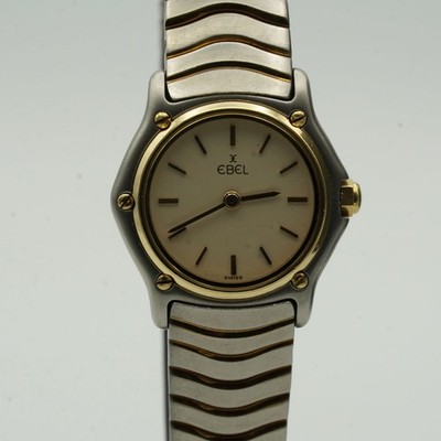 EBEL SPORT CLASSIQUE DAMEN UHR 23MM STAHL/GOLD MIT ORIG. STAHL BAND 1057901 15
