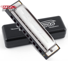 SWAN Blues Harmonica C Key for Kids Adults, 10 Hole Diatonic Harmonica Key of C,