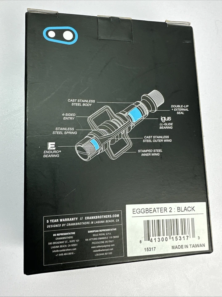 Pedales Crank Brothers Eggbeater 2 MTB - negros Foto 3 de 4