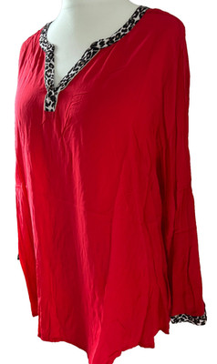 VIA APPIA DUE Shirt Blusenshirt Gr. 46 rot