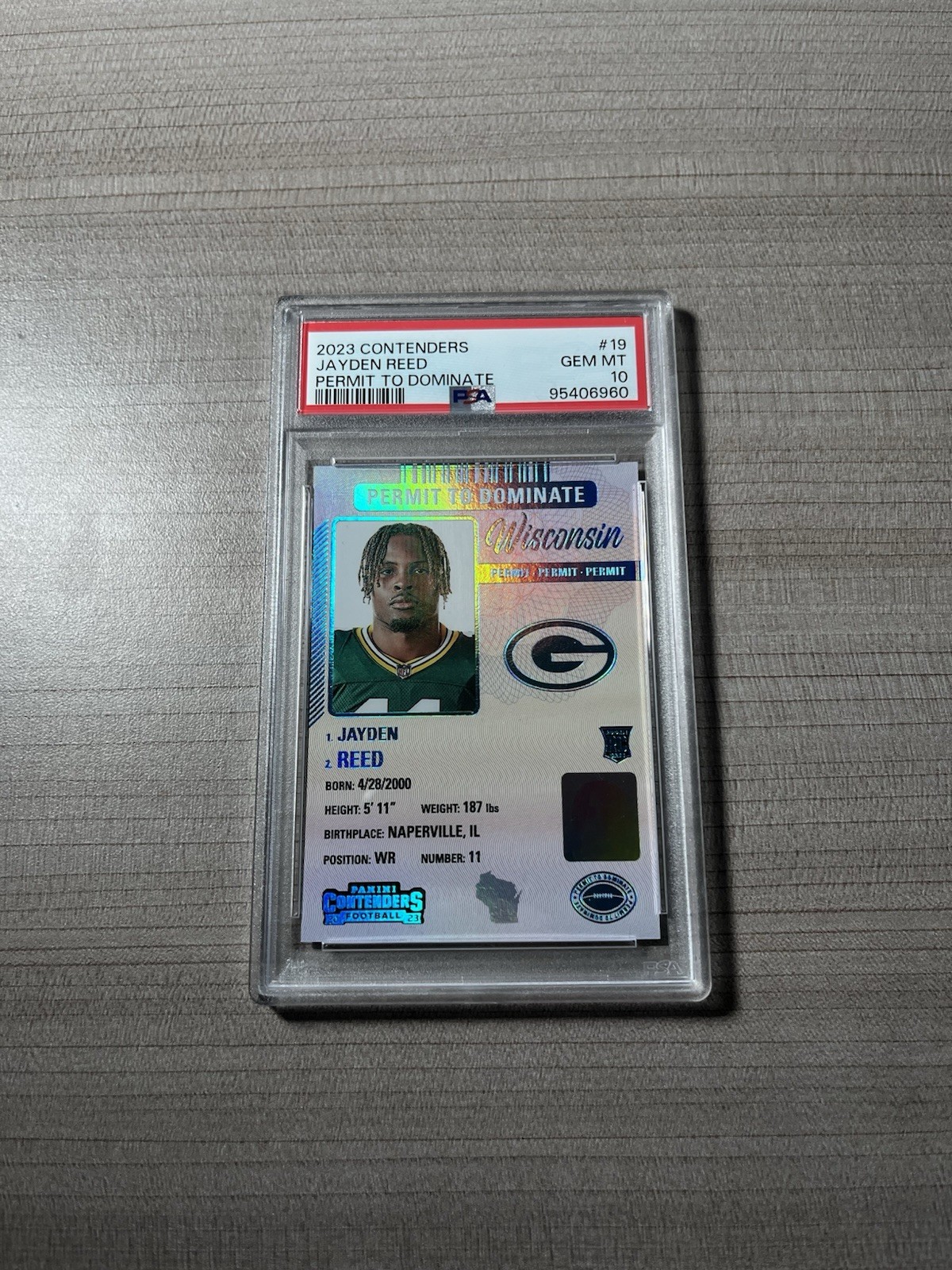 Jayden Reed Panini Contenders Permit to Dominate #19 Base