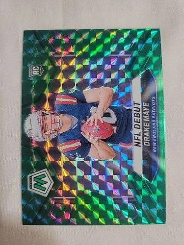 2024 Panini Mosaic NFL Debut Drake Maye #273 Green Mosaic Prizm RC Patriots NFL