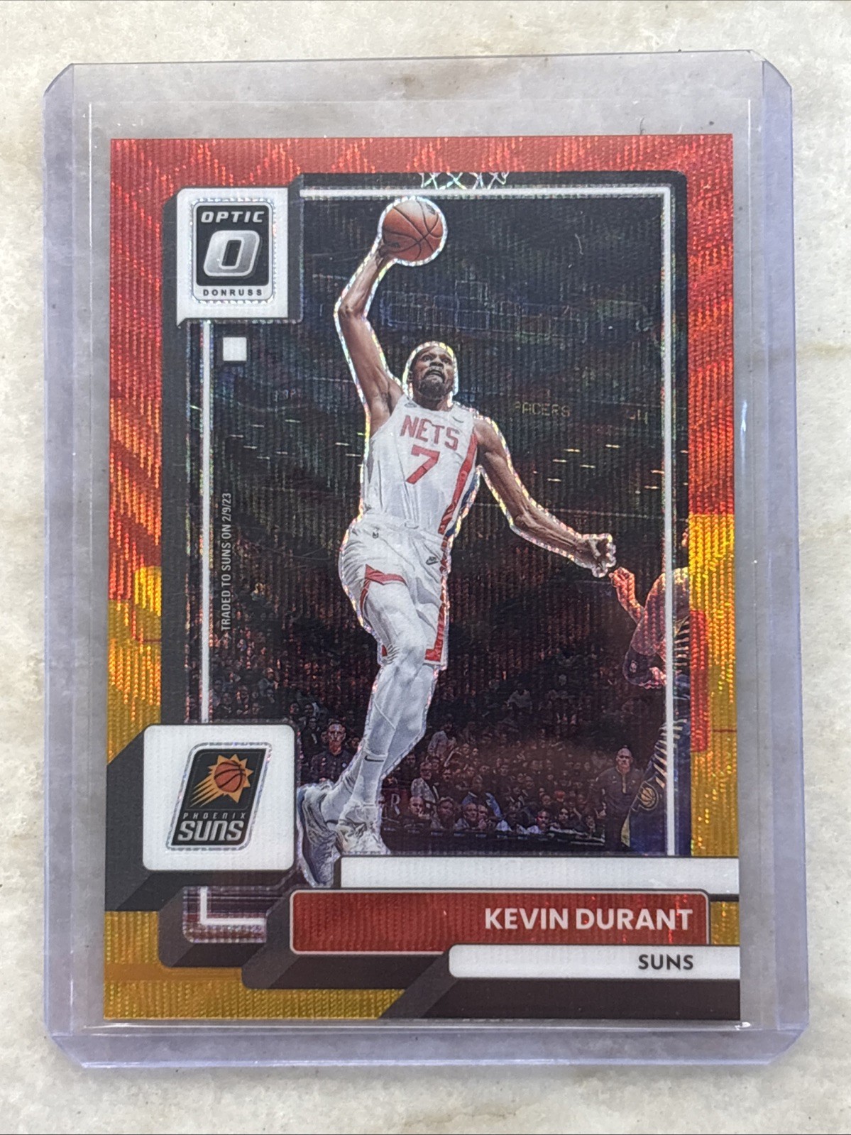 Kevin Durant 2022-23 Donruss Optic Red & Gold Wave Prizm #9 /99 Parallel Asia SP