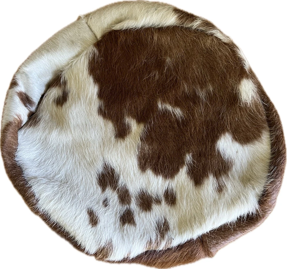 Cowhide Western Modernist Ottoman - Image 4 of 4