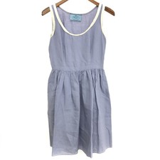 PRADA Sleeveless Dress Size40 100% Linen Purple Womens F/S from Japan