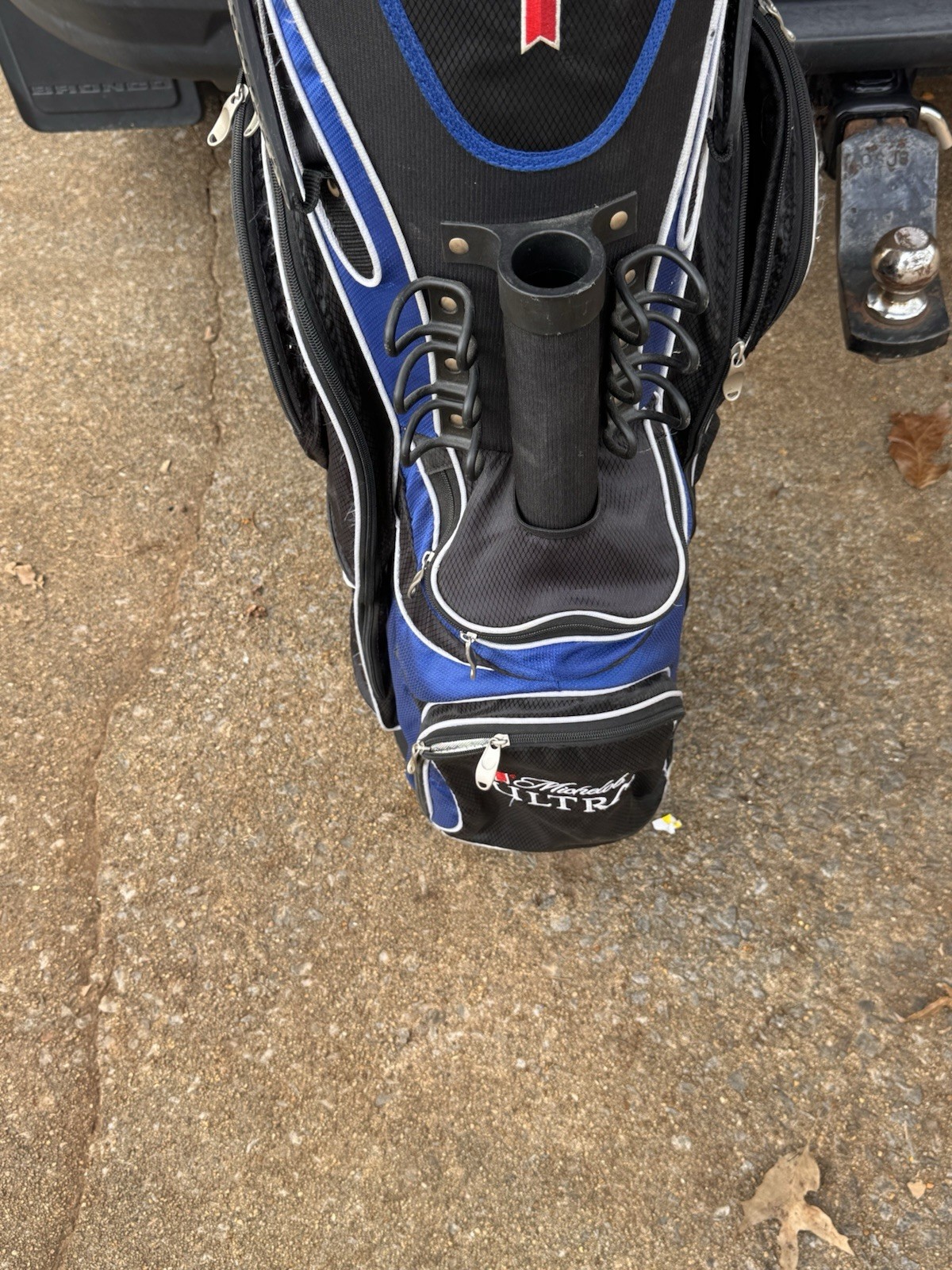 ✨Michelob Ultra Beer 14 Way Golf Bag Carry Cart Bag Black Blue Pro