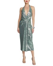 Halston Leonie Disco Jersey Midi Dress Women's