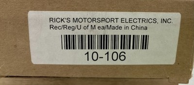 Ricks Motorsport Electric 10-106 Rectifier/Regulator New Genuine