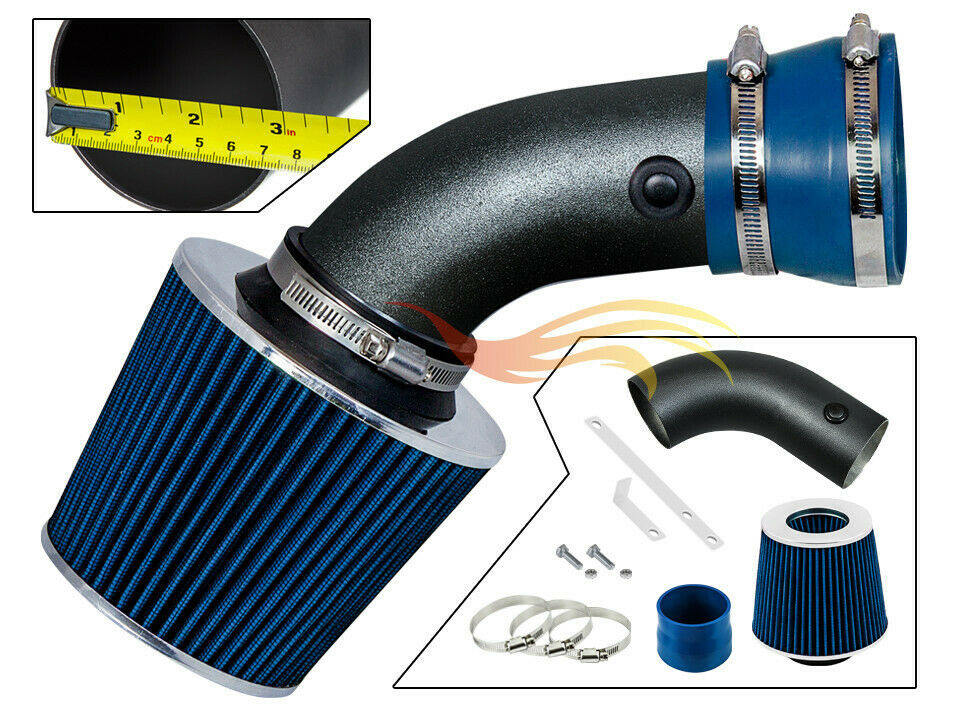 BCP RW BLUE For 93-01 BMW 540/740 4.0L/4.4L V8 Ram Air Intake Kit +Filter