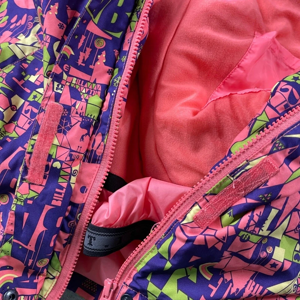 Chaqueta de esquí Billabong niñas XL 14 años rosa púrpura 8K aislante snowboard Ladybug Foto 3 de 4