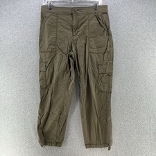 Social Standard By Sanctuary Womens Capri Cargo Pants Large L W32 Elastic Waist