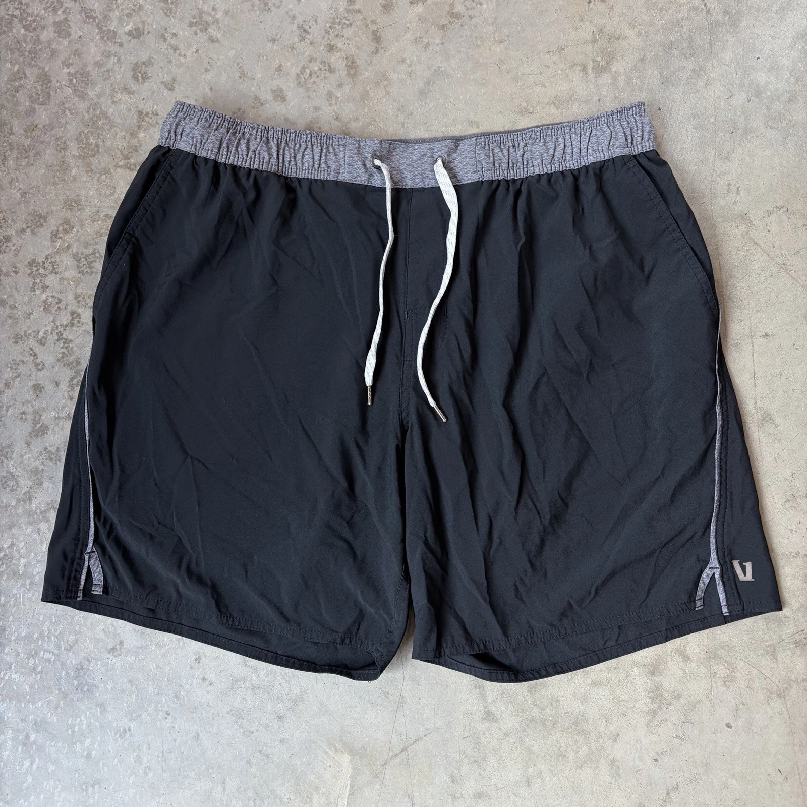 Vuori Trail Shorts 7” Lined Running Shorts Active Stretch Black V341 Men’s XL