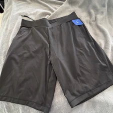 New  32° Degrees Cool Performance Active Black Shorts Stretch Drawstring Mens Lg