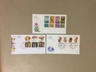 Three Israel fdc with multiple stamps:BUTTERFLY,MUSHROOMS,SHELLS