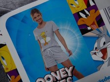 LOONEY TUNES,süße Sommer Nachtwäsche mit Tweety, Shorts und Shirt,Gr. XS/34, Neu