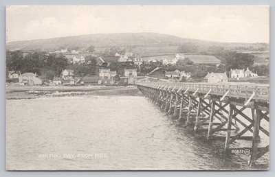 Whiting Bay Isle of Arran Pier Schottland 1924 Valentinstag Bromotypie Postkarte