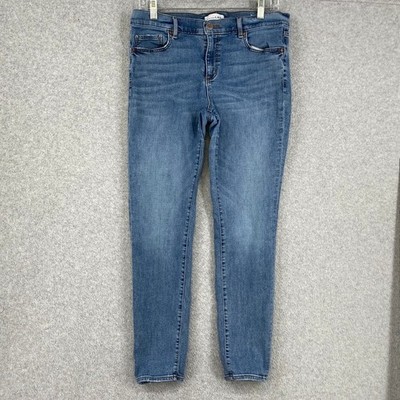 LOFT Jeans Womens 30/10 Blue Modern Skinny Mid Rise Stretch Med Wash Denim