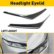 FOR 2018-2022 TOYOTA CAMRY GLOSSY BLACK HEADLIGHT EYELID EYE LID COVER EYEBROWS
