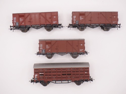 H0: Konvolut Güterwaggons der DB von Roco, 4 Stück (Lot#7194) | Zustand: Gebraucht
