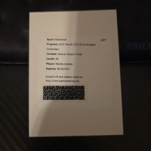 2025 Panini Neoklis Avdalas Base (Raw)