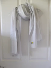 New Light Gray 100% Cashmere Pashmina Brand Lightweight Scarf Wrap Shawl 28x80"