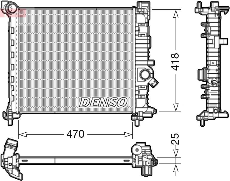 Radiator DRM20114 Denso 1300308 13283247 Genuine Top Quality Guaranteed New - Image 12