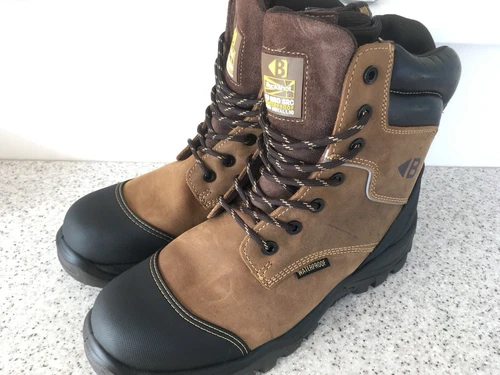 BuckBootz BSH008 High Leg Safety Zip Boots Buckshot Buckler Boots Size 12