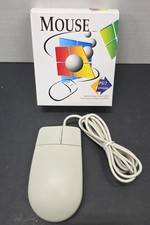 Vintage Beige PS/2 Wired Ball Mouse MD-311 Opto-Mechanical PC Retro Computing