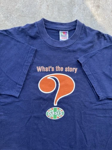 Oasis What’s the Story North American Tour RARE 1990s vintage concert t-shirt, vintage, single stitch, B+ condition