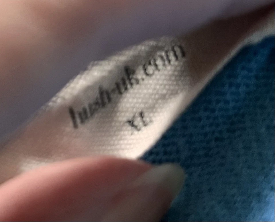 Hush  Linen V-Neck Blue Jumper - size XL - Image 2 of 3