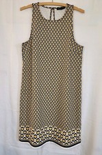 Banana Republic Women's Dress Pullover Sleeveless Yellow Black Size Medium