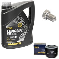 MotoröL ÖLfilter SM5084 5W30 5 Liter + ÖLablassschraube FüR VW Transporter TSI