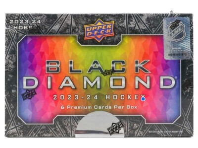 2023-24 UPPER DECK BLACK DIAMOND NHL HOCKEY HOBBY BOX - NEW - FREE SHIP    
