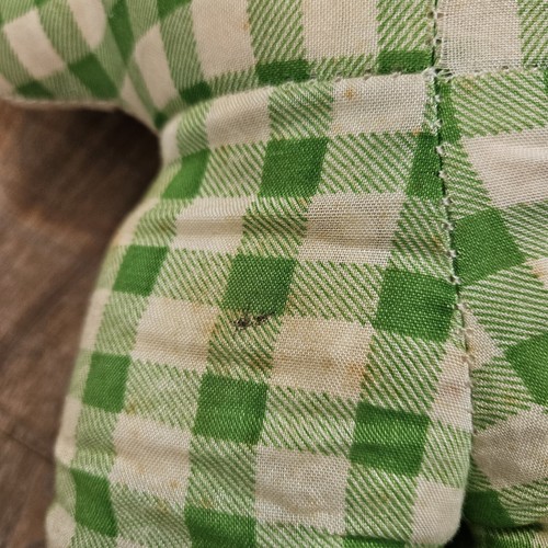 Vintage Ragdoll Plastic Face Doll Christmas Elf Pixie Homemade? Green Plaid 27" - Picture 16 of 20
