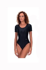 8124L Body Ginnastica manica corta in lycra. Made in Italy