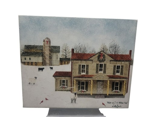 Winter at JH Williams Farm by Billy Jacobs Wooded Block Reproduction Print