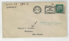 1925 OLD FDC 622-1 PRESIDENT WILLIAM HENRY HARRISON D.C. CANCEL BY WORDEN CV $50