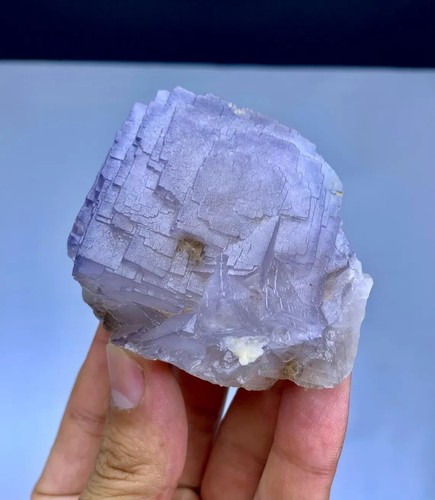 Cristal de fluorita fantasma azul púrpura, muestra de fluorita natural - 222 gramos - Imagen 3 de 6