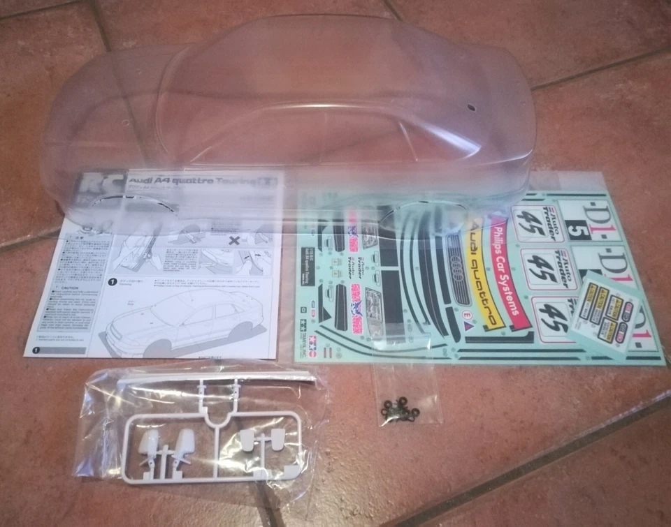 TAMIYA 1/10 RC - AUDI A4 QUATTRO TOURING CARROZZERIA - NON VERNICIATA NUOVA ! - Immagine 2 di 2