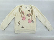 Girls Wonder Nation Ivory Ballerina SweatShirt Sizes 4/5-18 & 6Plus-14/16Plus