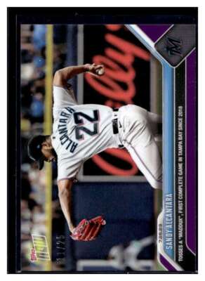 2023 Topps Now #620 Sandy Alcantara Purple Parallel Card #d 11/25