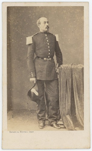 Photo CDV Militaire - Capitaine Infanterie, Alger Vers 1865 (Geiser, Tirage Original)