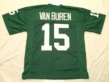 UNSIGNED CUSTOM Sewn Stitched Steve Van Buren Green Jersey - M, L, XL, 2XL