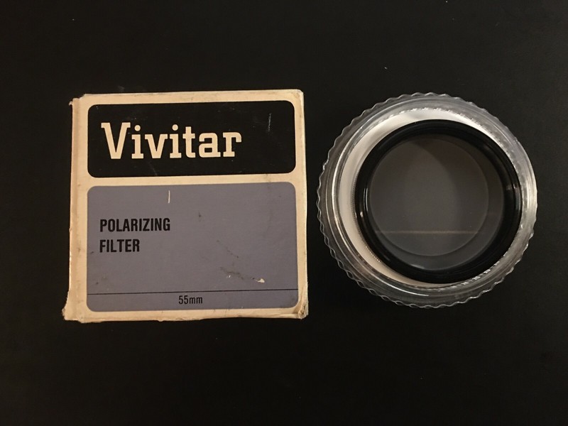 VIVITAR 55mm PL Glass LINEAR POLARIZING Filter+Case~JAPAN FILM~DIGITAL Lens XLNT