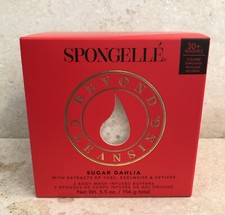 Spongelle SUGAR DAHLIA 2 Body Wash Infused Buffers 30 Washes 5.5 oz NIB