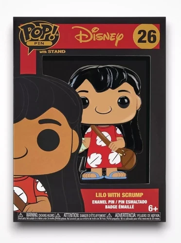 Funko POP! Pin #26 Disneys Lilo Stitch Lilo With Scrump Enamel Pin New